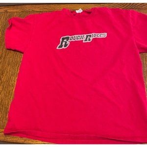 Adult XL Red Rough Riders T-Shirt, Hanes Heavy Weight